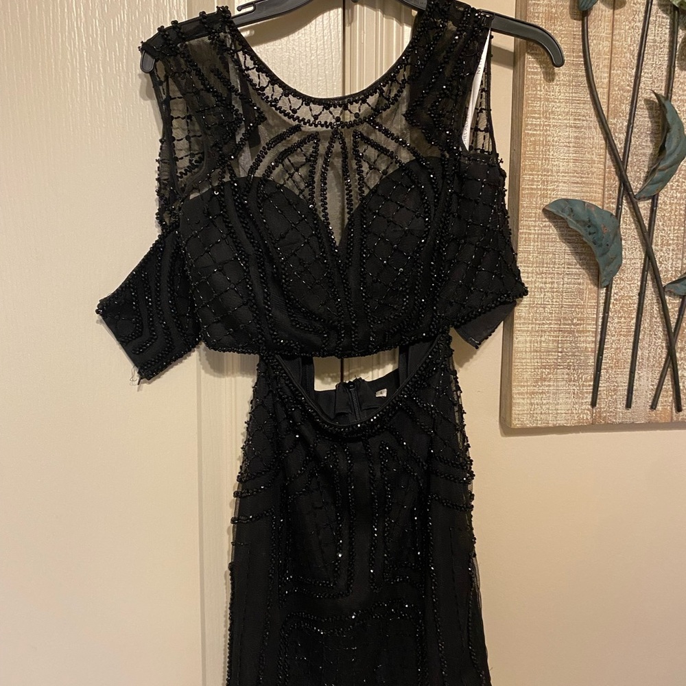 Two piece cocktail dress by Rachel Allan